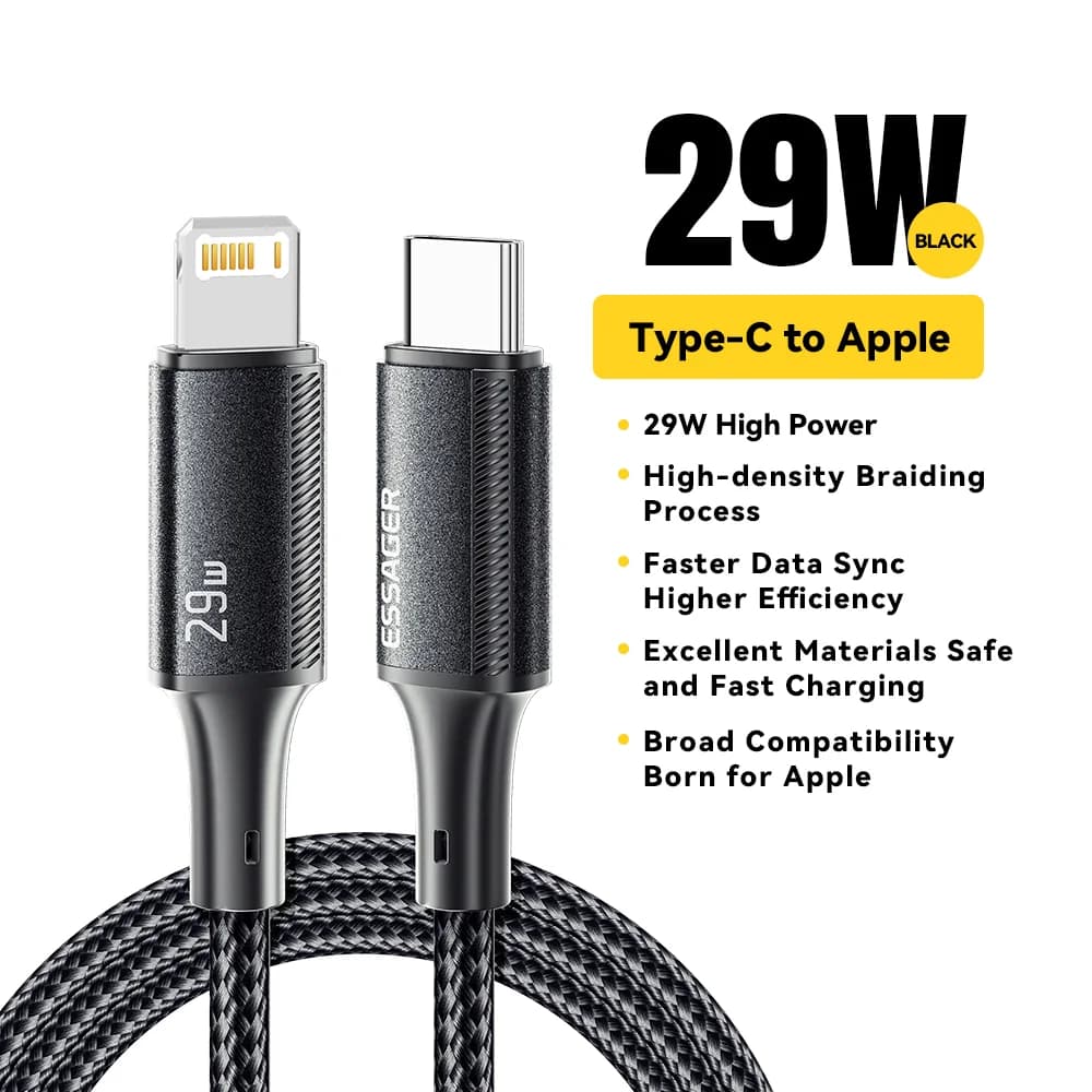 29W USB-C til Lightning hurtiglade- og datakabel