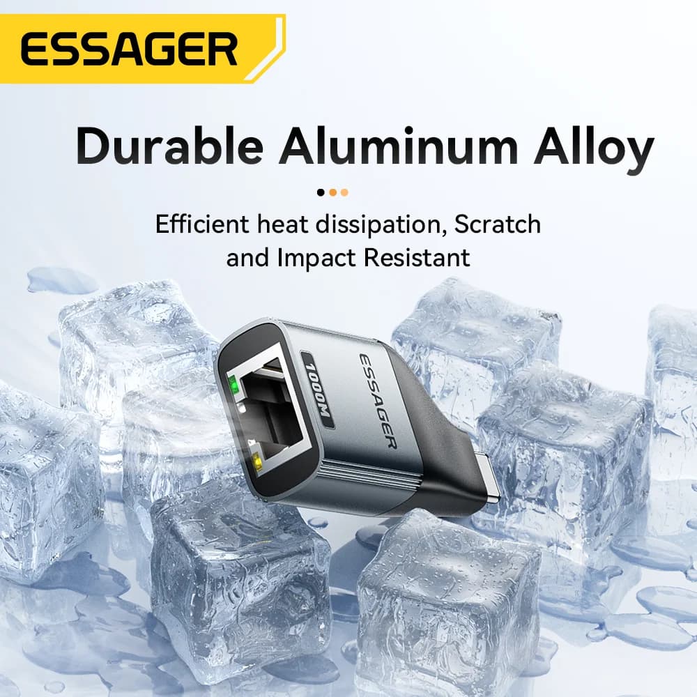 USB-C til Gigabit Ethernet RJ45 Adapter