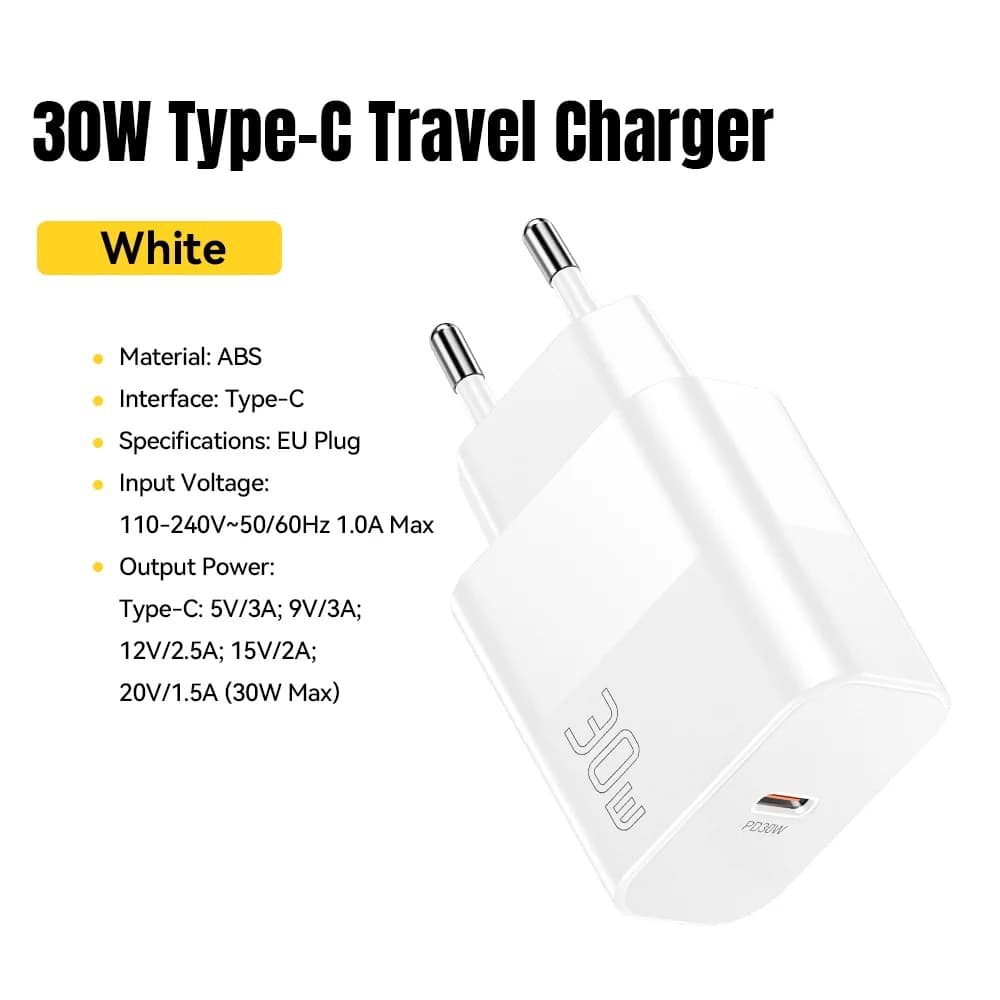 30W USB-C PD reiseadapter