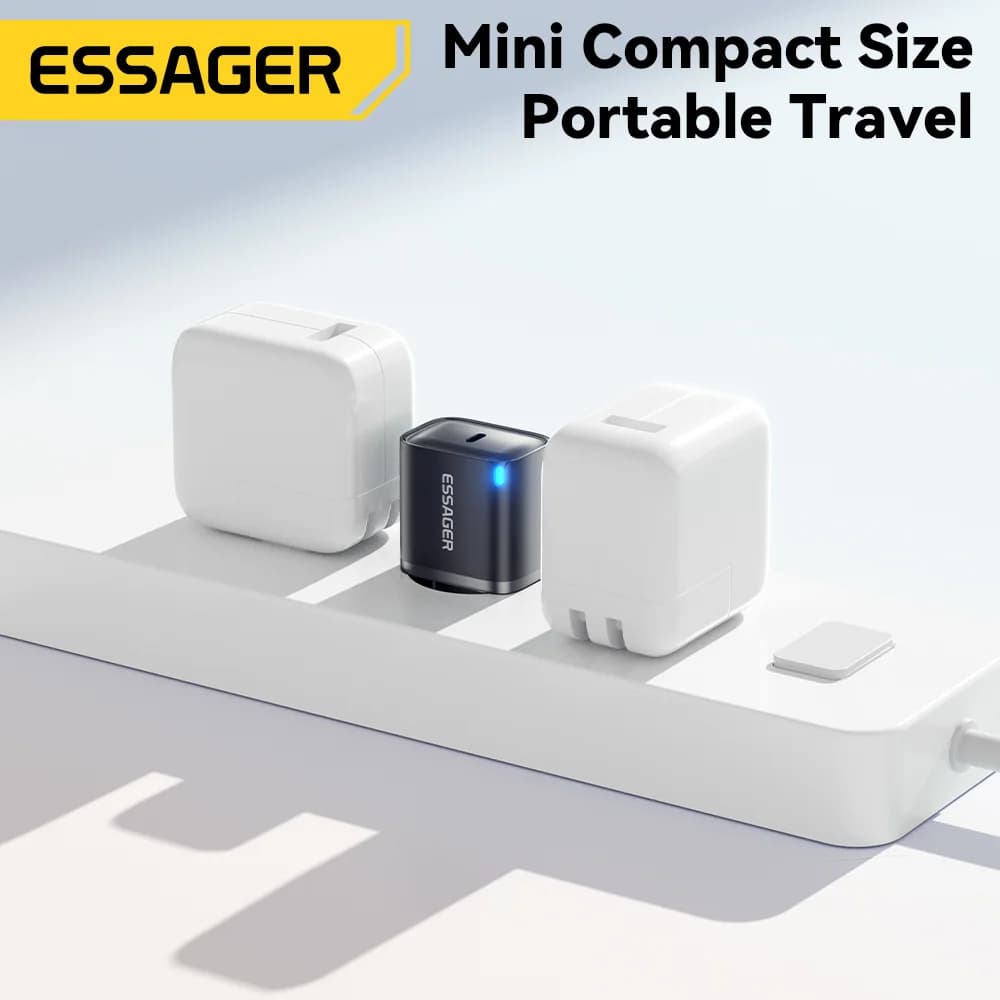 Mini 20W USB-C PD vegg-lader for rasklading