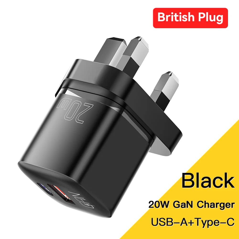20W GaN USB-C PD veggadapter for hurtiglading