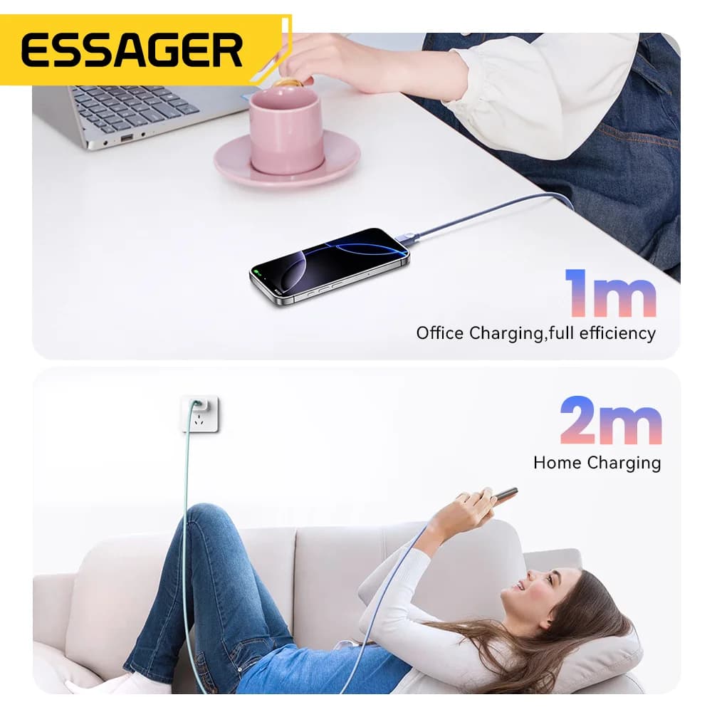 Fargerik USB-C til Lightning-kabel, 29W PD