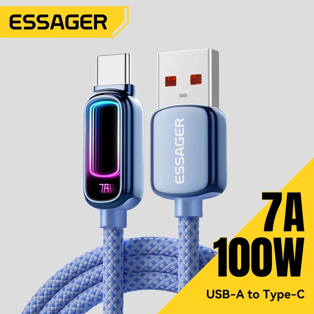 7A 100W PD hurtigladekabel USB-C