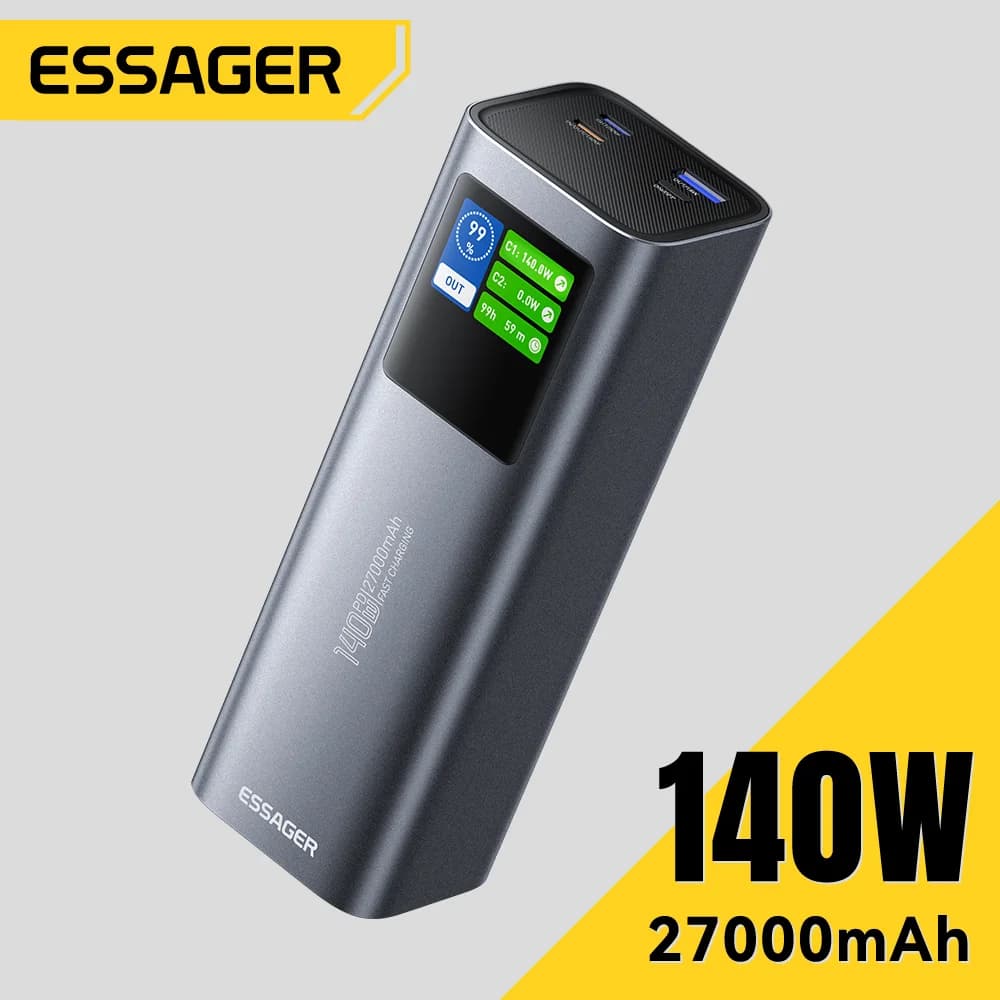 27000mAh powerbank, 140W PD 3.1 hurtiglading