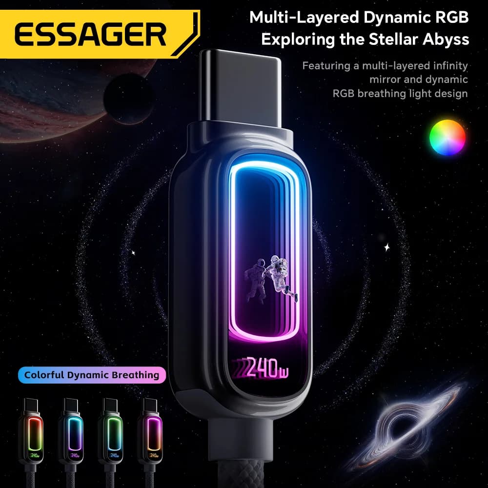 240W E-Marker USB-C til USB-C PD 3.1 Kabel