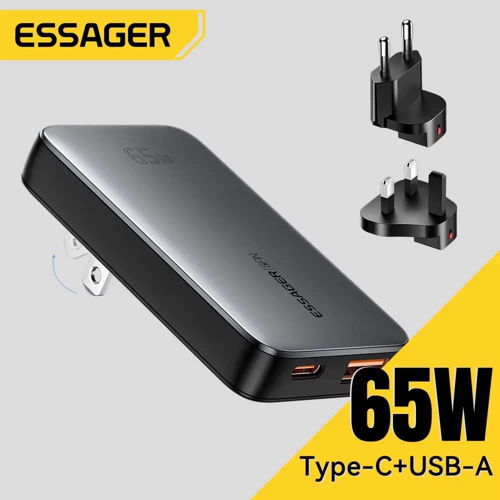 65W ultratynn GaN USB-C reisecharger