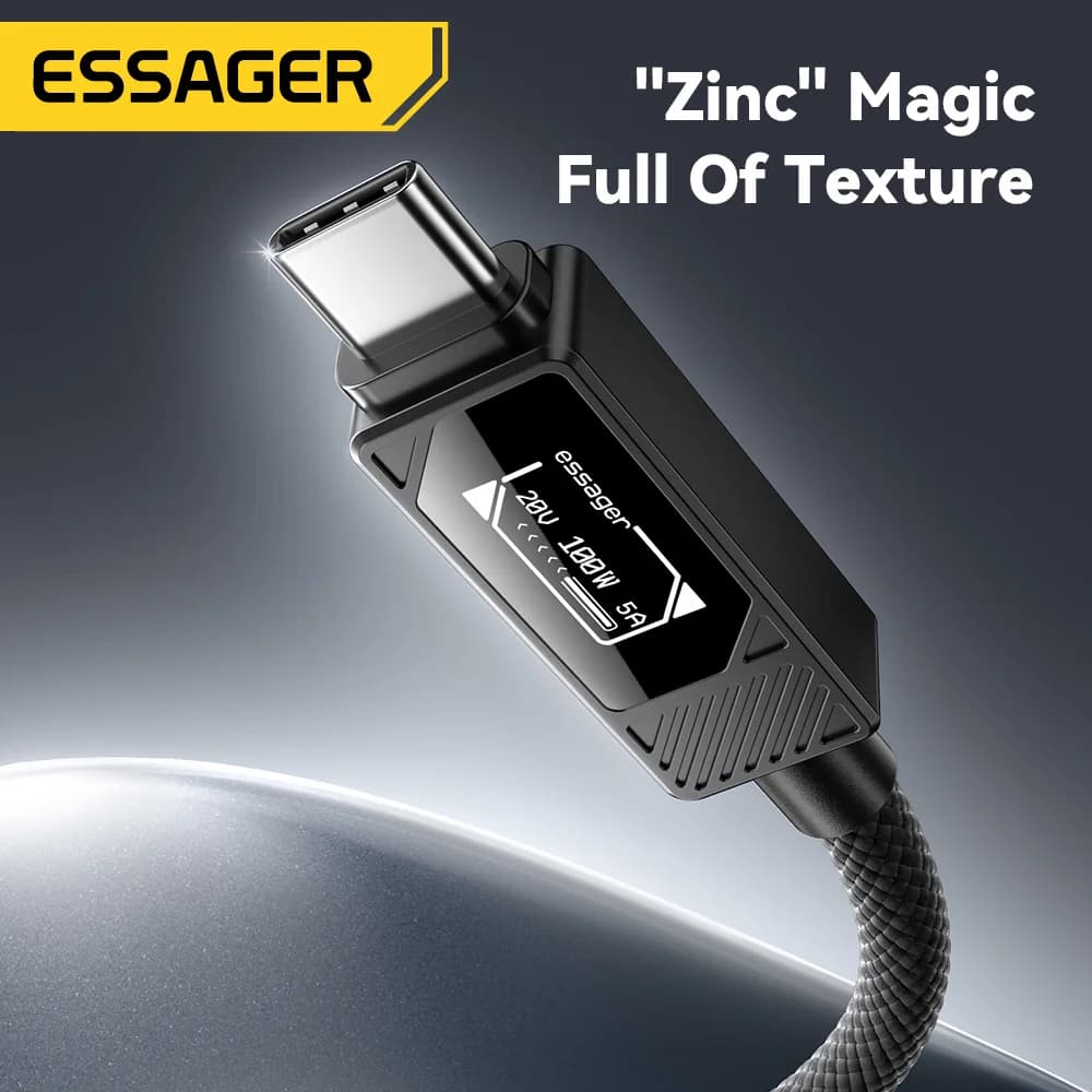 100W USB-C-kabel med digital display PD-lading