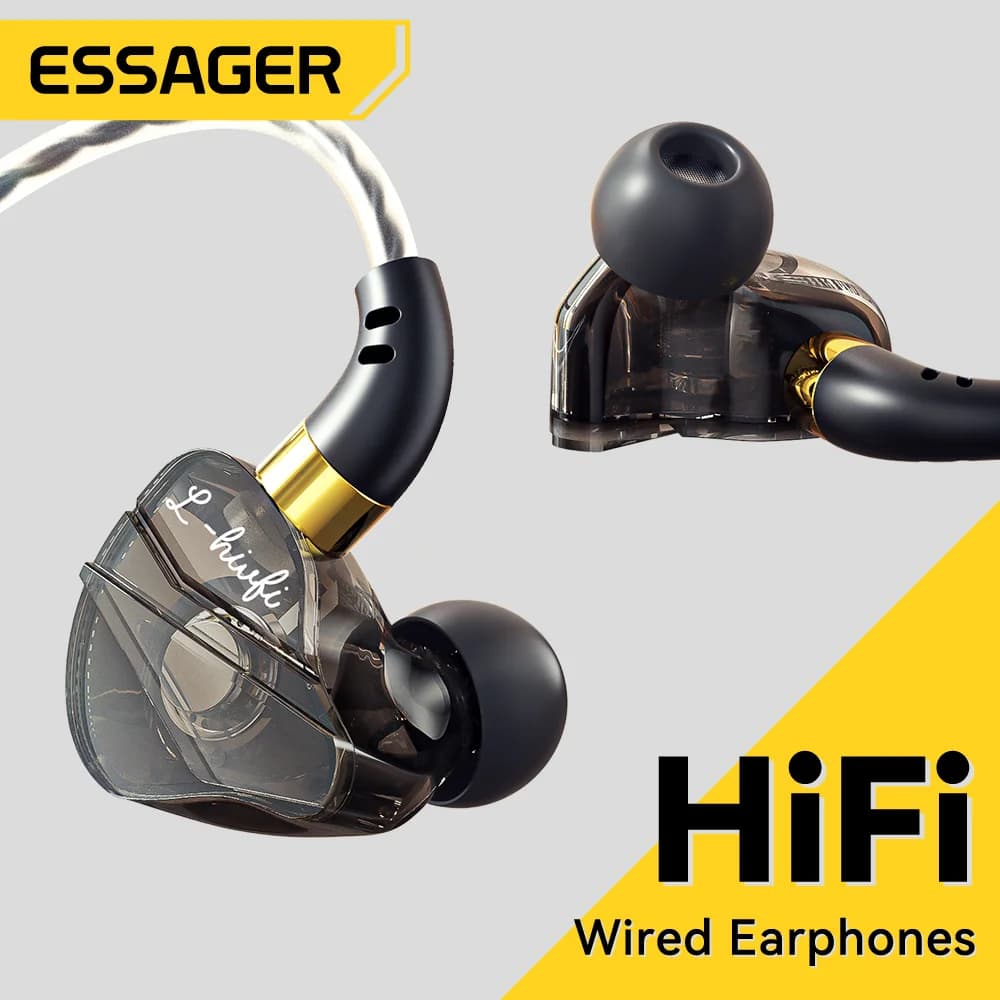 3,5 mm ledde in-ear-hodetelefoner med mikrofon
