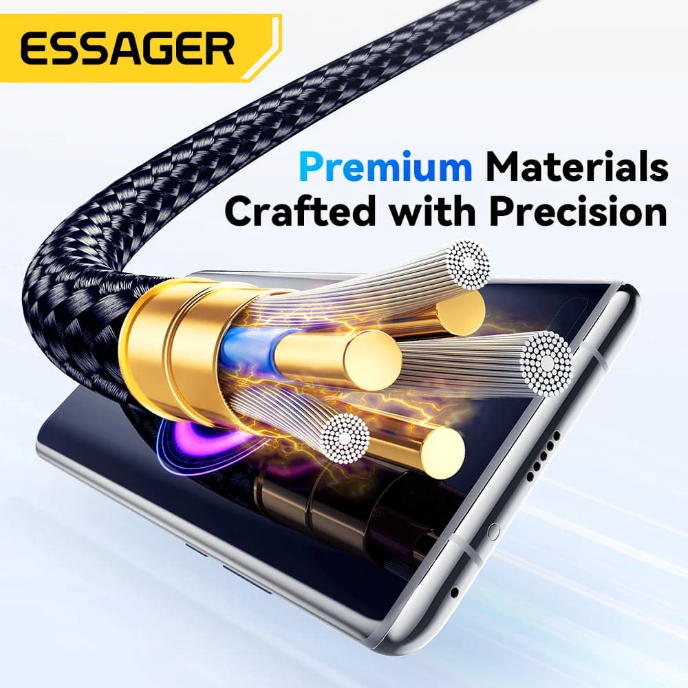 120W USB-C hurtigladekabel med LED-display