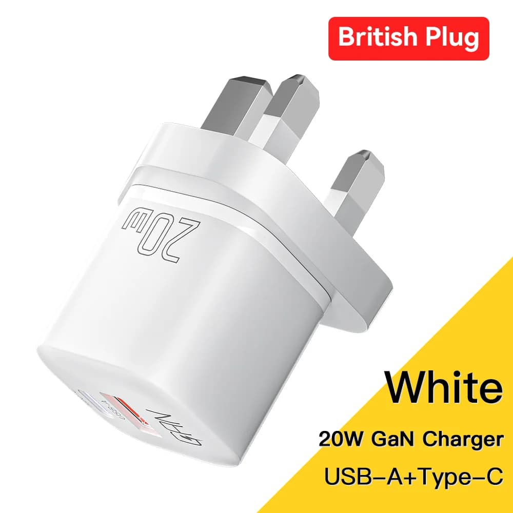 20W GaN USB-C PD veggadapter for hurtiglading
