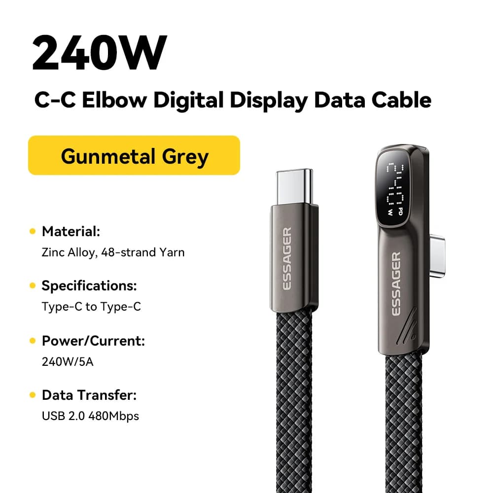 Albue 240W USB-C Kabel for Hurtiglading