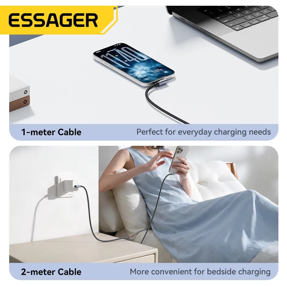 Albu 100W USB-C til USB-C hurtigladingskabel