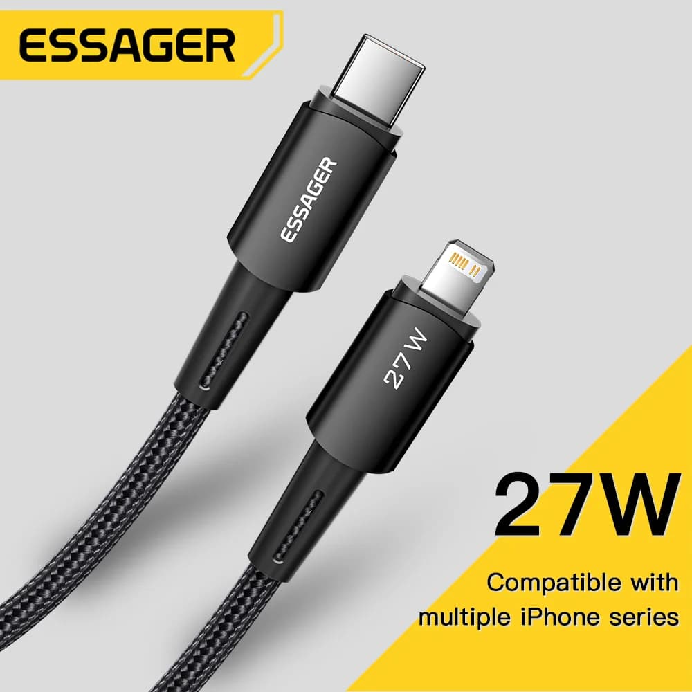 27W USB-C til Lightning hurtigladekabel