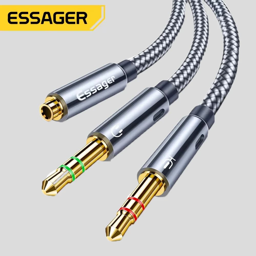 3,5 mm lydsplitter Y-adapter kabel