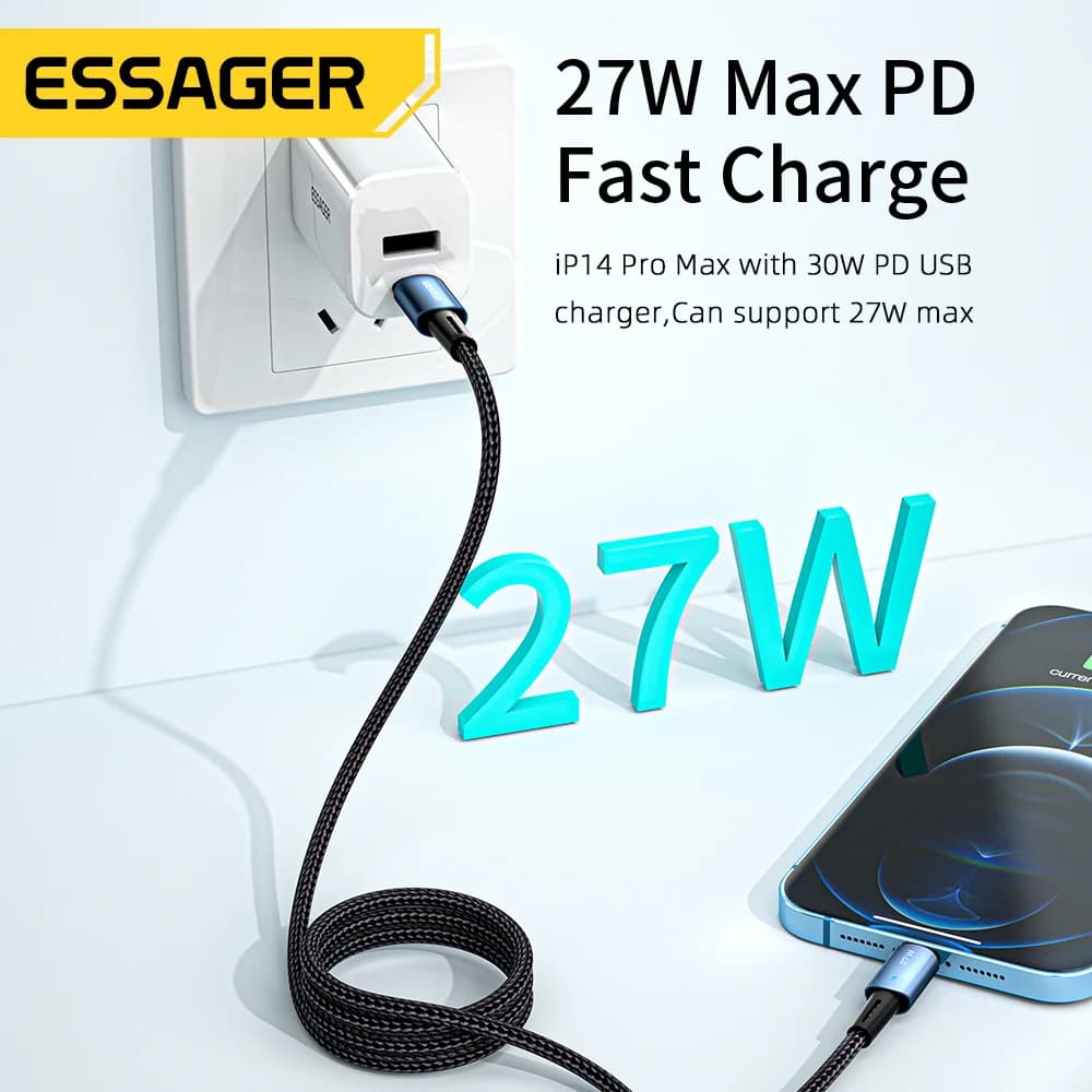 20W USB-C til Lightning hurtigladekabel