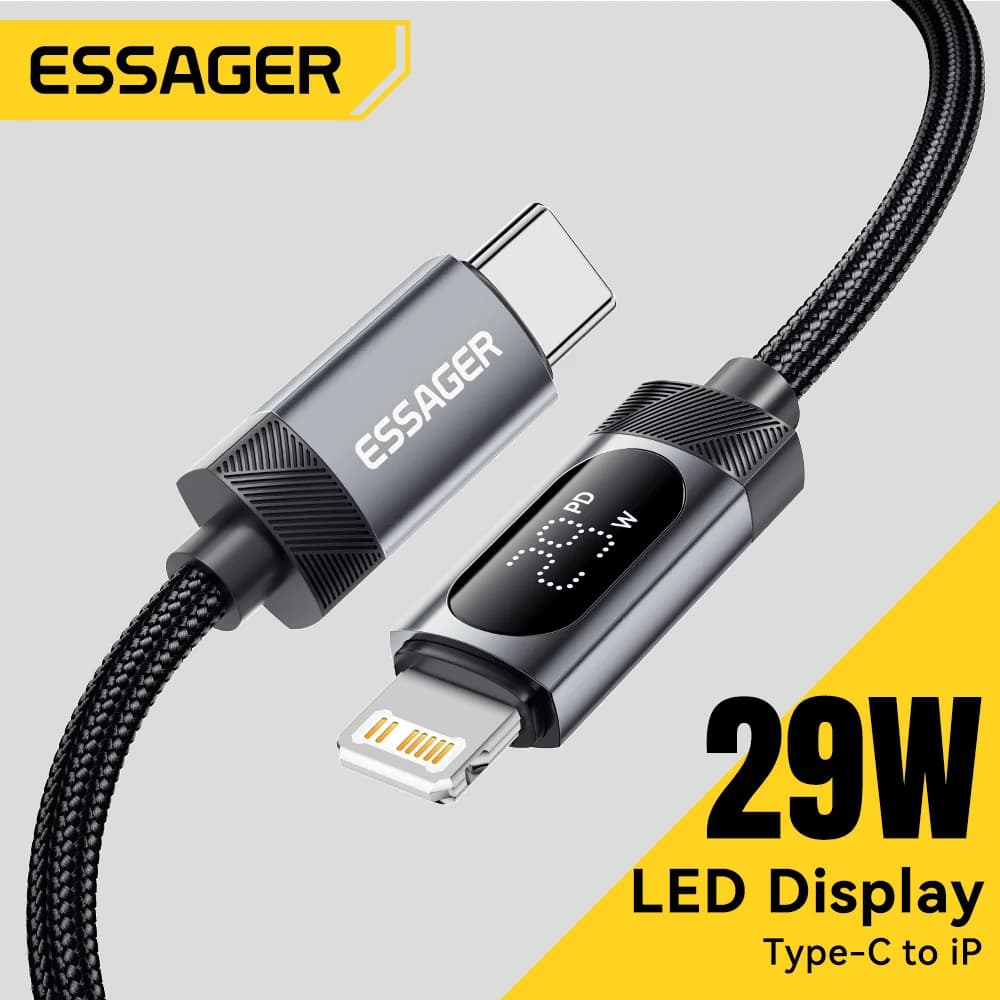 Digital skjerm USB-C til Lightning-kabel, 29W PD