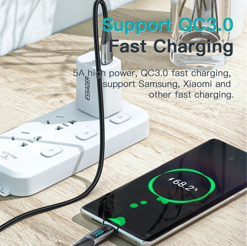 100W USB-C til USB-C kabel, 2M