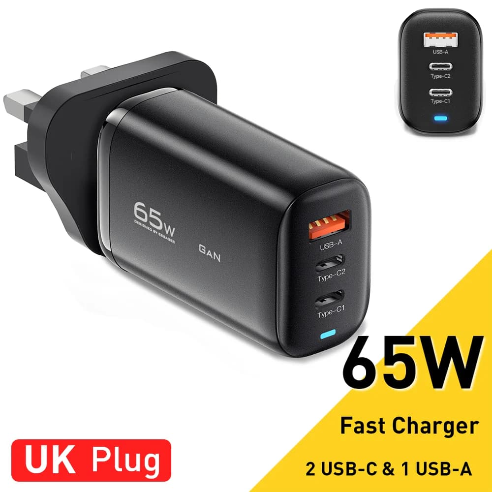 65W GaN USB-C Laderegulator for Laptop, PPS