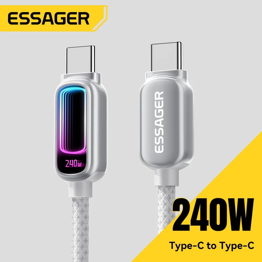 240W USB-C til USB-C-kabel med 100W PD 3.1-støtte
