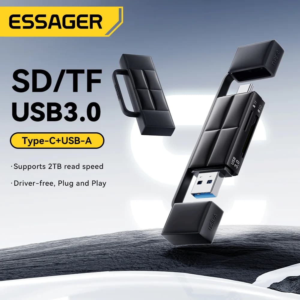 USB 3.0 og Type-C SD/Micro SD-kortleser