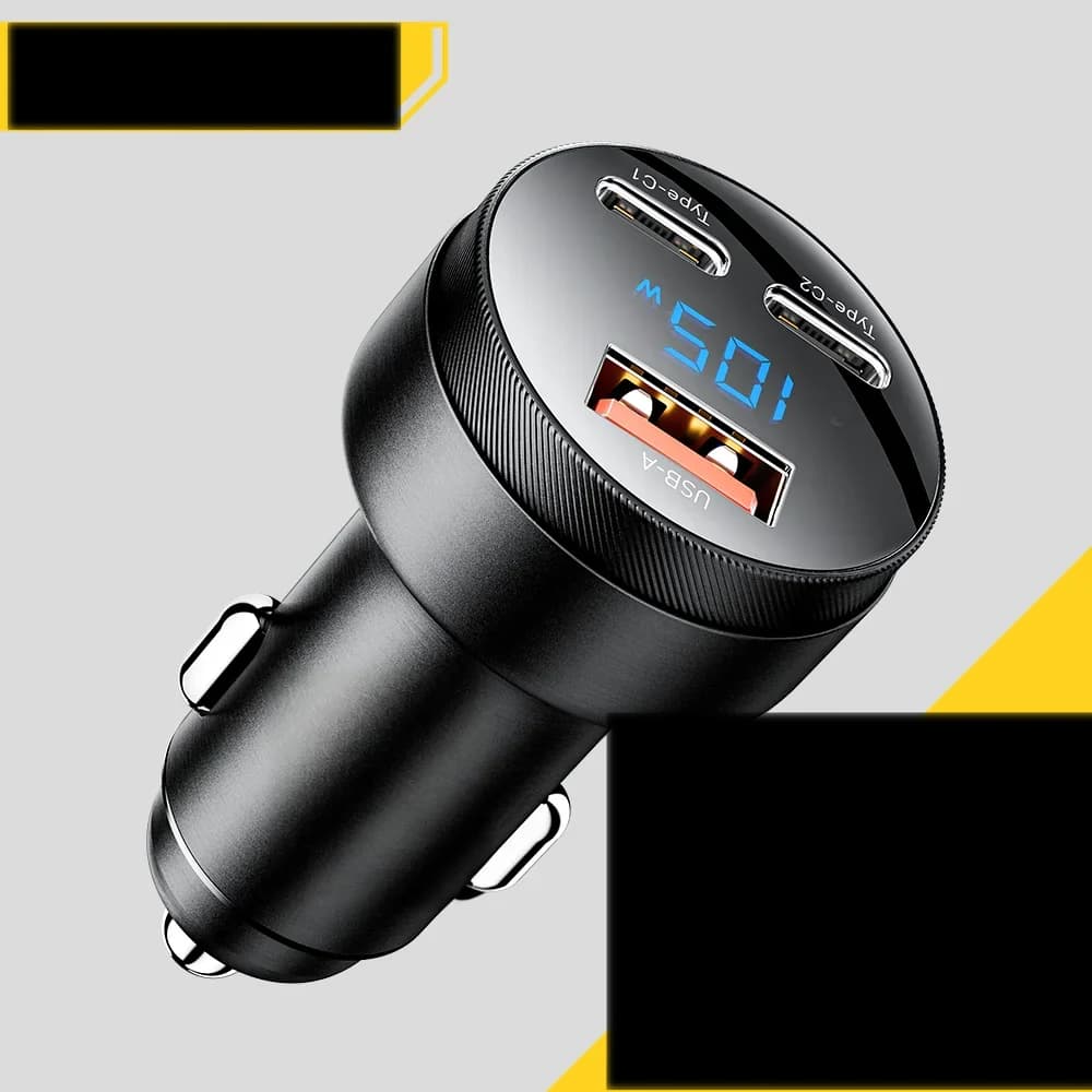 105W USB bilcharger QC4.0 PD hurtiglading