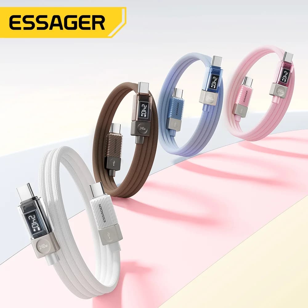 240W USB-C-kabel med LED-skjerm og 100W PD 3.1