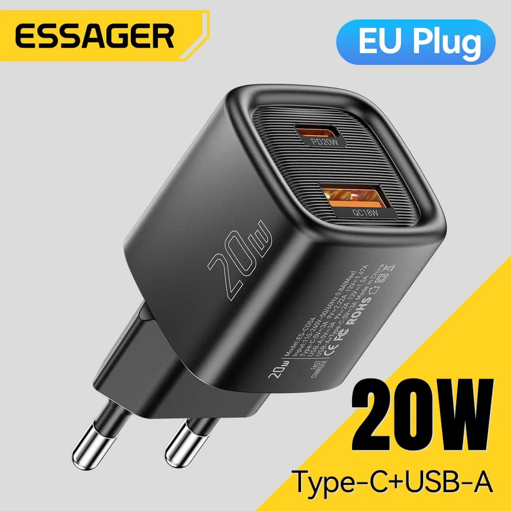 20W USB-C PD Hurtiglader