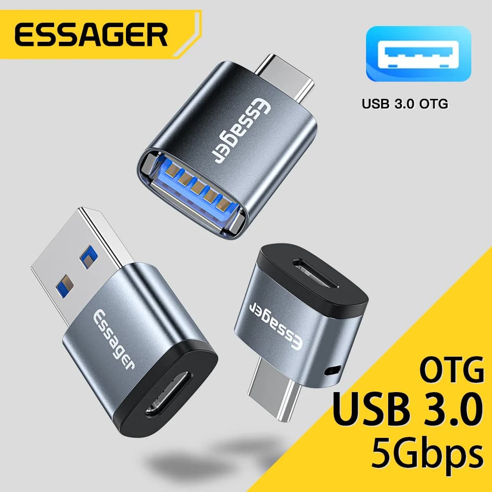 USB Type-C til USB 3.0 hunn OTG-adapter