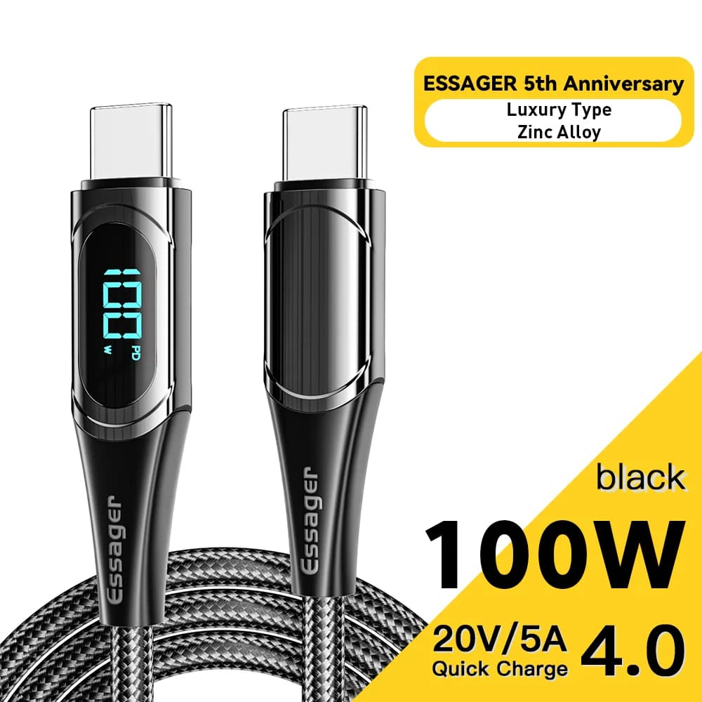 100W USB-C til USB-C kabel, 2M