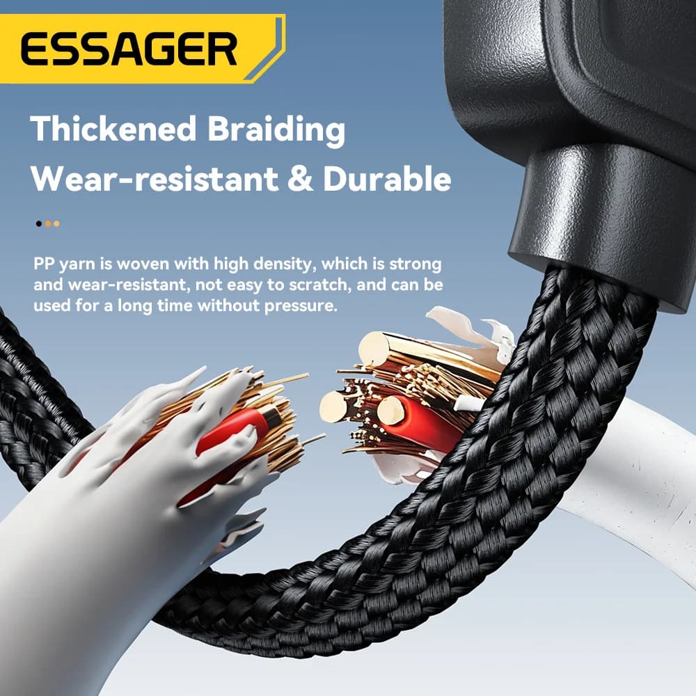 Bærbar 4-i-1 multi-USB-ladekabel