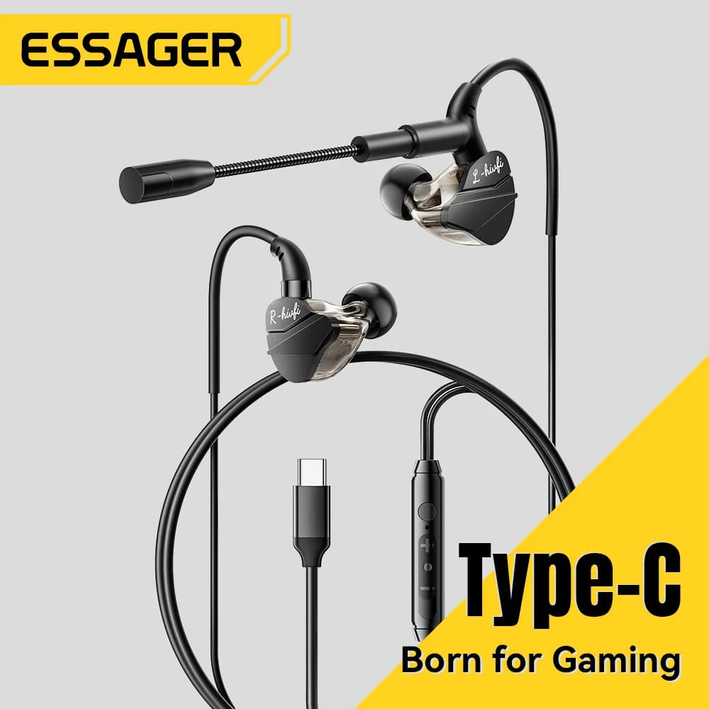Kablede gaming-hodesett med mikrofon USB-C/3,5 mm