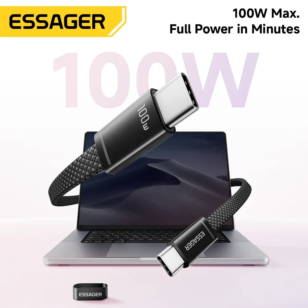 100W slank USB-C til USB-C PD hurtigladekabel