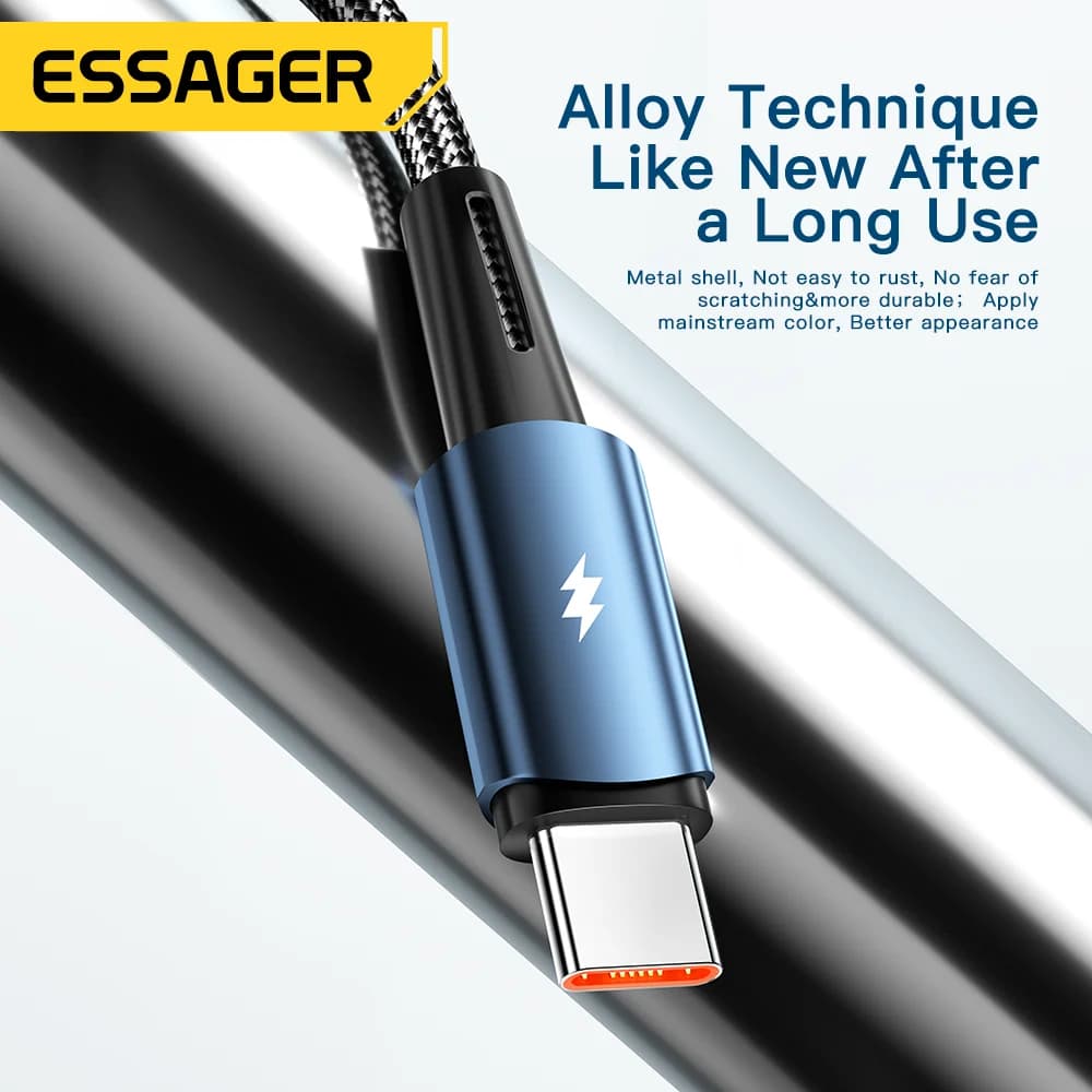 120W USB-C hurtigladekabel, 6A