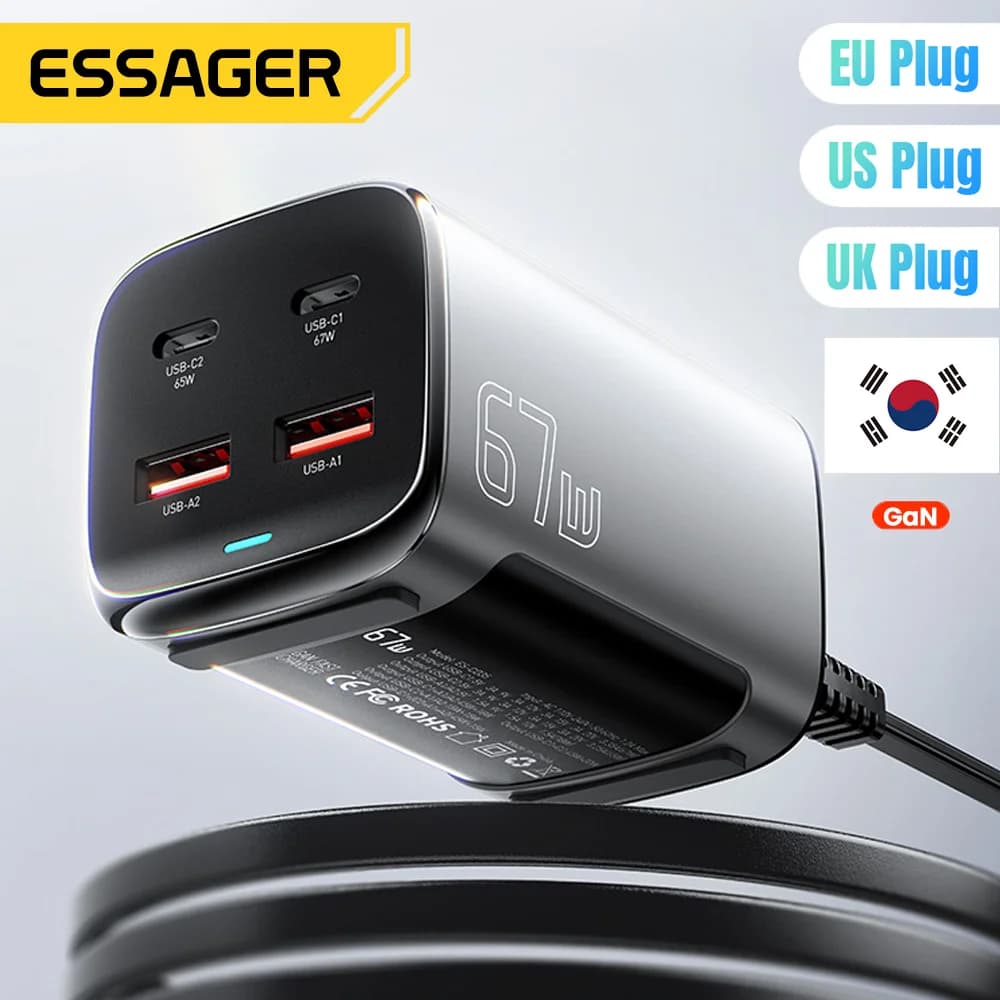 67W GaN USB-C Desktop Hurtlader
