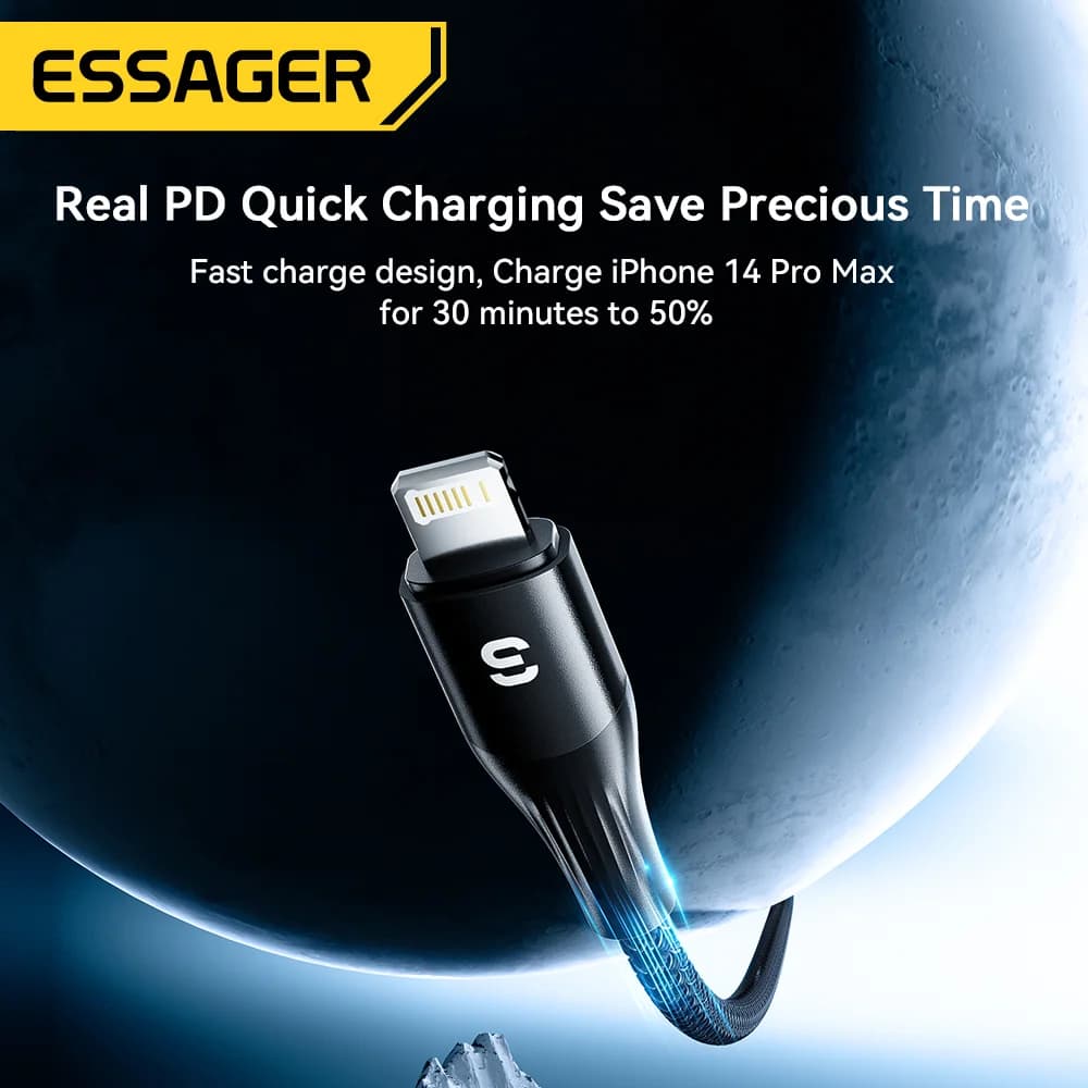 USB-C til Lightning PD hurtigladekabel